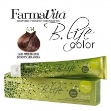 Farmavita B.Life Color Saç Boyası 100 Ml 6,34 Koyu Kehribar Sarı