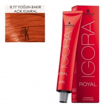 İgora Royal Saç Boyası 60 Ml 8.77 Yoğun Bakır Açık Kumral