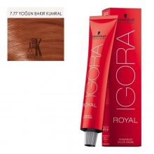 İgora Royal Saç Boyası 60 Ml 7.77 Yoğun Bakır Kumral