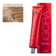 İgora Royal Saç Boyası 60 Ml 7.65 Kumral Altın Kestane